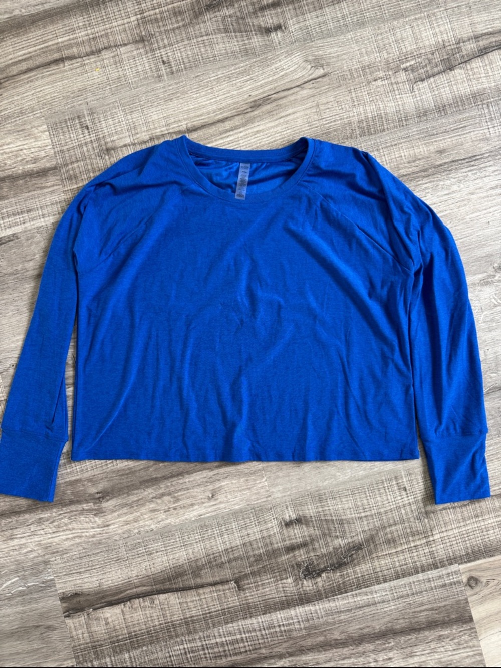 Beyond Yoga Long Sleeve Crewneck Top in Royal Blue